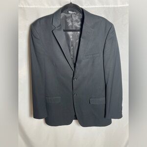Caravelli Slim Black Pinstripe Blazer 40L Drop 6 Long Suit Jacket